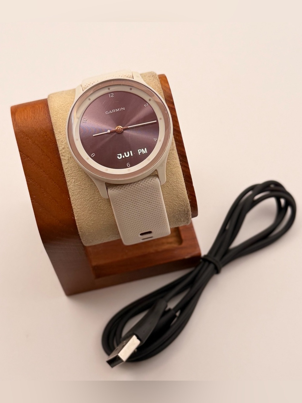 Garmin Vivomove Sport, Tested, Charger Included, white, Hybrid Watch